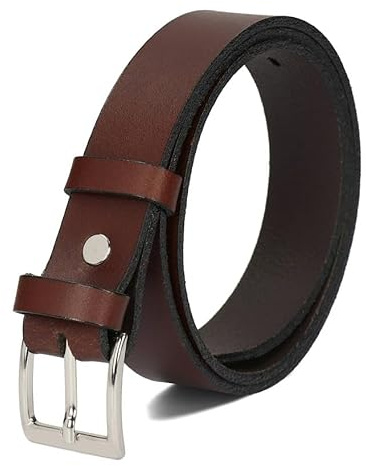 BeKiddy Ceinture en cuir pour enfants universelle pour pantalons de costume et vêtements de loisirs pour garçons et filles 55 60 65 70 75 (Marron, 75)