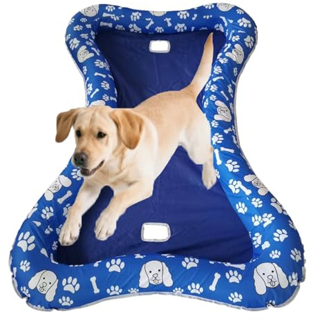 Dog Float, Pet Water Mat, Aufblasbares Swimming Bed, Tragbares Buoyant Design, Soft Rest, perfekt für Lake Adventures, Beach Trips, Bathtub Soaks, Outdoor Play, Backyard Fun, Tierfreundlicher Gebrauch
