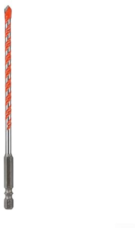 Beton-High-End-Zoll-Set-Schaft für Bohrer für Hammer, Stahl, Ziegel, Glas, Fliesen, plus 2 mm, Edelstahl, Steinbohrer, Sechskant, mit 1/4-Zoll-Hartmetallspitze