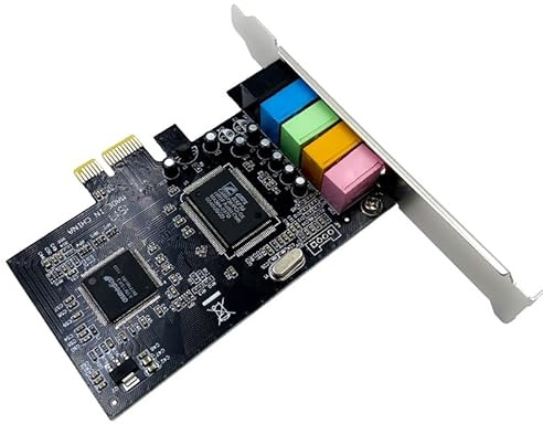 NINMORTH PCI-E 5.1 K Soundkarte PC mit 6-K 3D Audio, kompatibel mit 2000//für Vista/7/8/10 & für Linux, Schwarz