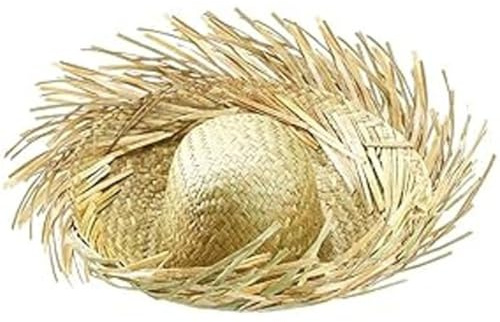 Dinntty Sombrero De Paja Hawaiano para Fiesta En Playa, Sombrero De Playa Luau para Hombres Y Mujeres, Sombrero De Granjero Hawaiano para Fiesta De Verano.