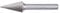 Pferd 21214153 Hartmetall-Frässtifte Form M Spitzkegel 0311/3 Z5