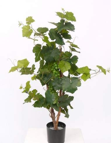 artplants.de Pied de Vigne Artificielle en Pot, 80 Feuilles, 60cm, extérieur - Vigne Plastique - Plante Artificielle