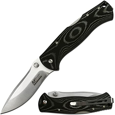 MTech USA Evolution Micarta One - Klappmesser - Multi , Klinge sehr scharf, Klingenlänge: 8,9 cm
