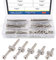 Glarks - Kit de 100 tuercas de tornillo para muebles, cunas, camas de bebé, cuna, sillas, chapado en níquel, M6 x 35 mm/45 mm/55 mm/65 mm/75 mm