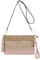 CRAZYCHIC - Sac Bandoulière Paillette Cuir Multicolore Femme - Pochette Soirée Plate Bandes Strass Brillant Souple - Mode Chic Tendance - Rose