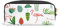Domoko Flamingo Palm Cactus PU Leather Pen Pencil Case Pouch Case Makeup Cosmetic Travel School Bag