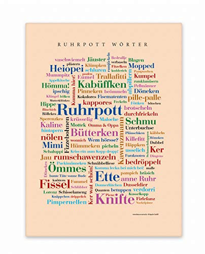 Deine Wörter Leinwand Ruhrpott Keilrahmen 50x70 cm