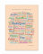 Leinwand Ruhrpott Wörter, Tagcloud mit Dialekt aus dem Ruhrgebiet als Souvenir oder Geschenkidee für Ruhrpott-Fans - Keilrahmen 50x70 cm