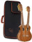 Ortega Guitars Doppelhals Ukulele Elektro-Akustisch – 8 Saiten Tenor, Tenor – Custom Built Series – Inklusive Gigbag – Ovangkol, Natur (HYDRA)