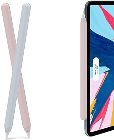 AHASTYLE Apple Pencil Hülle Silikon Apple Pencil Case Ultra Dünn Apple Pencil Abdeckung Kompatibel mit Apple Pencil 2. Generation und Apple Pencil Pro (2 Pack, Hellblau & Rosa)