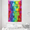 ABAKUHAUS Bunt Wandteppich und Tagesdecke, Rainbow Color aus Weiches Mikrofaser Stoff Waschbar ohne Verblassen Digitaldruck, 140 x 230 cm, Gelb Blau