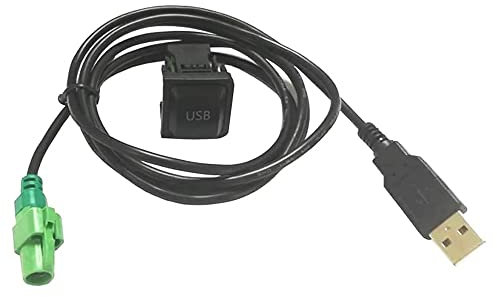 Adaptador de cable USB con botón de interruptor USB para reproductor de CD RCD510 RCD310 para Volkswagen VW Golf Jetta MK6 Polo Touran Tiguan Bora Sagitar Skoda Octavia Fabia