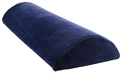 N/A Half Moon Memory Foam Pillow Wedge Pillow Neck Waist Soporte Pillow Lombar Bolster for Home Bed Office Chair Seat Foot Rest Medium Dark Blue