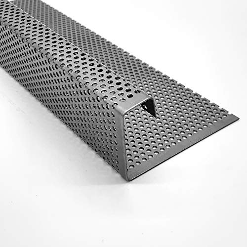 Edelstahl 1,0mm dick Winkellochblech RV3-5 3 Kanten Kiesfang Größe nach Maß (1000mm, 15mm x 40mm x 80mm x 90mm)