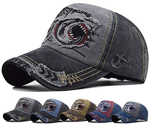 CheChury Vintage Basecap Distressed Hai Snapback Caps Trucker Hat Baumwolle Baseball Cap Freizeit Outdoor Kappe Unisex