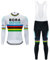Maillot de Cyclisme + Pantalon Homme Manche Longue Tenue Cycliste Rembourrage Équipement Ensemble pour Velo VTT de Sport Respirant Confortable