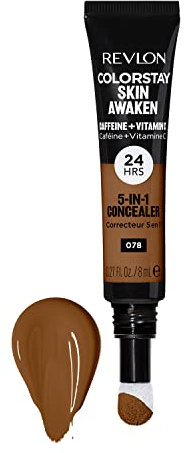 Revlon ColorStay Skin Awaken 5-in-1 Concealer 24HR Wear (30g), parfüm- und parabenfrei, Trüffel (078) Unisex