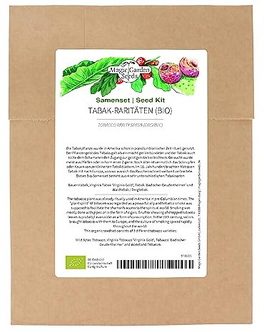 Tabak-Raritäten (Bio) - Samenset mit Saatgut für 4 Bio-Sorten Rauchtabak zum Selberanbauen