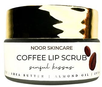 LUBEX Noor skincare Coffee Lip Scrub, Organic & Restore Nature Color, Pigmentation Remover Lip care for Men Women, Healing Smokers Dark Lips, Deeply Exfoliating Scrubs