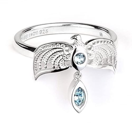 Offizieller Harry Potter Sterling-Silber Diadem Ring Größe S, S, S, Kristall, Small, Sterling Silber, Kristall