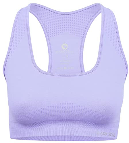 STARK SOUL Sport BH - herausnehmbare Cups, Medium Support | Lavendel, Größe XS
