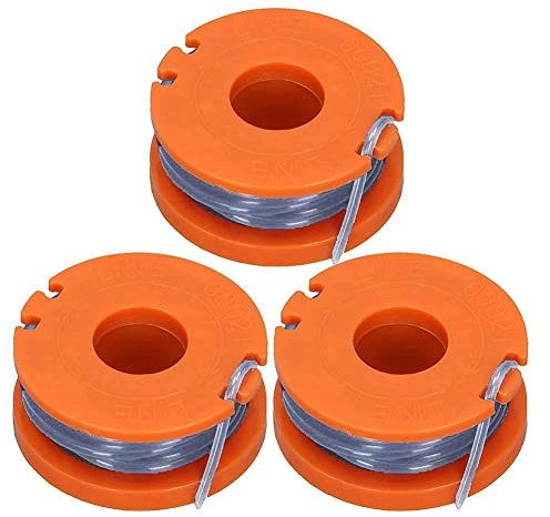 DAZZLEEX 3Pcs Lawn Mower Spool-For SPARES2GO 2.5m Line & Spool for Argos for McGregor MCT1825 Strimmer Trimmer