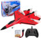 Henakmsl Avion Télécommandé, 2CH 2.4 GHz Avion RC SU35 avec Lumières Colorées, FX620 Avion Radiocommandé RTF pour Débutants/Enfants/Adultes, Jouet Avion Recharge USB, Rouge