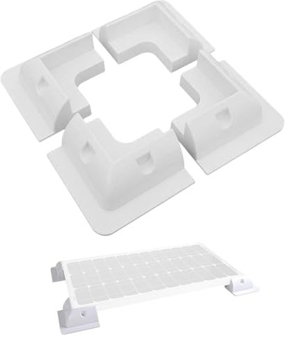Jadeshay Soportes de Montaje de Panel Solar 4 Piezas, Soportes de Panel Solar Fotovoltaico Kit de Soporte de Esquina Soporte Placa Solar,para Autocaravana,Camper,Vehículos,Cubierta,Techo