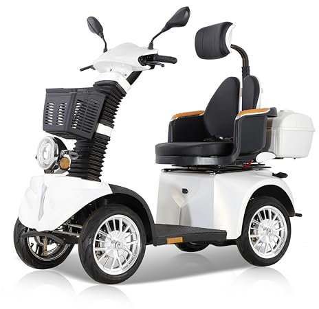 seniorenmobil Elektromobil-Mobilitätsroller mit 4 Rädern-Seniorenmobil-500lb geladen-Kapitänssitz-3 Geschwindigkeiten-geräumiger Stauraum-ROT