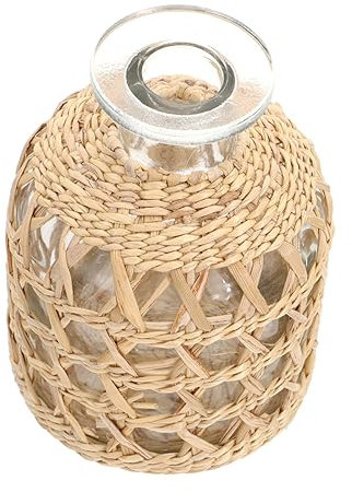 GRIRIW 1Stk Flasche aus geflochtenem Glas geflochtene Blumenvase Kaktus-Sukkulenten-Pflanzgefäß Vintage-Dekor Pflanzendekor gewebte Aromaflasche Aromatherapie-Flasche