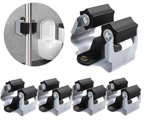 3-H Cuelga Escobas Pared 4 Piezas, Soporte Escobas Pared Acero Inoxidable Colgador Escobas y Fregonas 0,7MM Espesor Antideslizante, 5KG Soporte, Tornillos Incluidos para Cocina,Baño,Garaje,Jardín