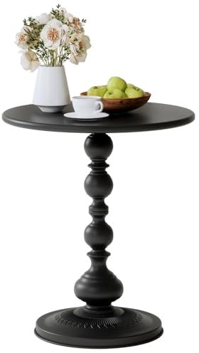 Nixaruy Beistelltisch, Kleiner Runder Tisch, Kleiner Couchtisch Tisch, Metall, 40 x 53cm (Durchmesser x Höhe)