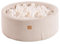MEOWBABY Piscina de Bolas 90x30cm/200 Bolas para Bébé, Redonda, Pana, Crudo: Blanco Perla