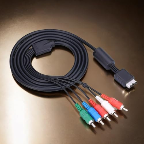 BONKZEBU Câble AV Multi Out à Composant Vidéo Audio Cordon pour Câble Composant pour Câble Vidéo Câble AV Out pour Ps1 Câble AV