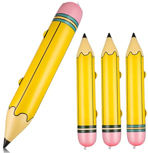 Abaodam 4 Stück aufblasbares Bleistiftspielzeug Riesige Buntstift-Requisite riesige Bleistiftstütze Partydekorationen Spielzeug-Stift riesiger bleistift Jumbo-Buntstifte Jumbo-Bleistifte