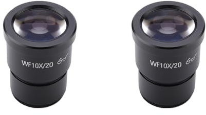 ZJchao 10X Stereo Microscope Eyepiece, 2 pcs WF10X/20, Black, Optical Glass + Metal, Triocular Binocular Stereo Microscope, 30mm Mounting Size