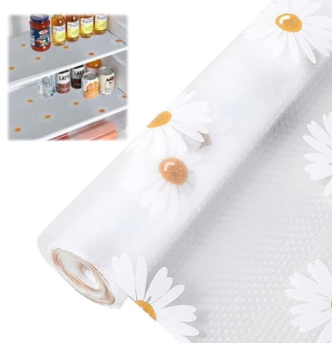 Antibakterielle Kühlschrankmatten,30 x 500cm Schubladenauskleidung für Küchenschränke, Waschbar, DIY Zuschneidbar Kühlschrankeinlage, Schubladenmatte, für Regale für Küche, Schrank, Tisch, Schublade