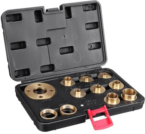 JNJOOD 11Pcs Woodworking Router Bushing Guide 10-30mm Copper Premium Router Guide Bushes