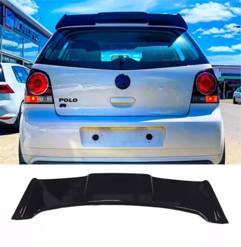 For Auto Perfectionists UK Rear Roof Spoiler Compatible With VW Polo MK4 9N 2001-2009 Batman Style ABS Gloss Black