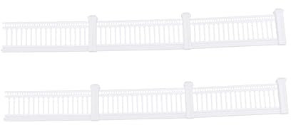 Milisten Zaun-Modell Miniaturzaun Mini-Zaun-Dekorationen Im Freien Laubsägearbeit Zaun Selber Machen Terrassendekoration Solar-gartenleuchten Außen Solargartendekoration Deck Tor Zelt Weiß