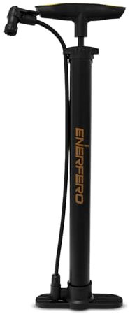 Fahrradpumpe mit Universalventil – Kompatibel mit Presta, Schrader & Dunlop – Hochdruck Luftpumpe für Fahrrad, Mountainbike, E-Bike & Bälle – Kompakt, Leicht & Tragbar – Inklusive Ventiladapte