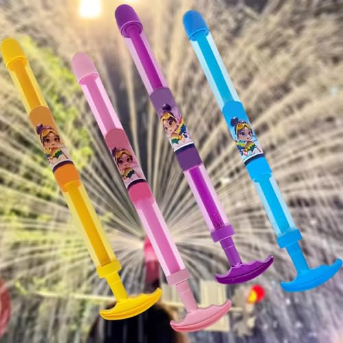 4 Stück Feuerwerk Wasserpistole Spielzeug, Wassersprühspielzeug, Romantische Feuerwerk Water Squirter, Citaway Feuerwerk Wasserpistole, Wasserpistolen for Pool Party, Strand(Muster zufällig)
