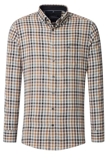 CASAMODA Flanellhemd Langarm kariert Comfort Fit