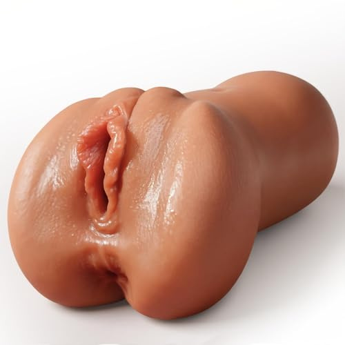 FIDECH Realistischer Masturbieren für Männer, 2 in 1 Taschenmuschi, Sex Toy | 3D Klitoris Doppelkanal Masturbator für Mann, Silikon Pocket Pussy, Sexspielzeug für die Männer Solo, Penis Masturbatoren