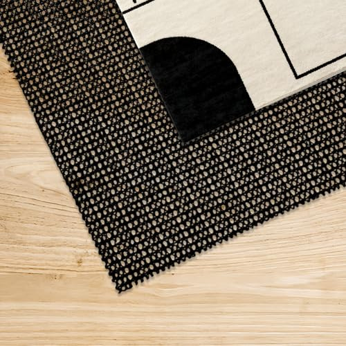 Teppich Antirutschmatte 180 x 200 cm um EIN Verrutschen des Teppichs zu Verhindern Universal rutschfeste Unterlage Zuschneidbar für Teppiche Läufer, Schwarz