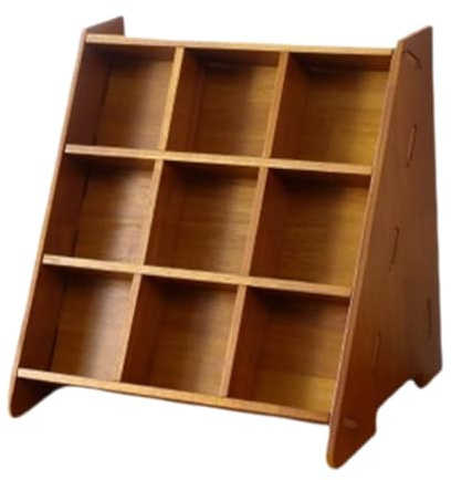 Ioensy Vitrine, Schaukasten, Aufbewahrungsschrank Aus Holz, Regale für Puppen, Modellautos, Braun