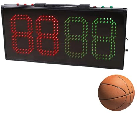 Acentesoft LED Anzeigetafel Fußball, elektronische doppelseitige Auswechseltafel, tragbar, wetterfest und aufladbar, perfekte Anzeige für Sporttraining und Wettbewerbe