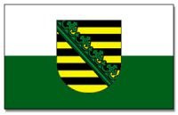 Stock-Flagge 30 x 45 : Sachsen