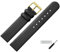 MARBURGER Uhrenarmband 16mm Leder Schwarz Gold - Montage Set 7611610000220